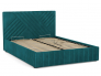 Кровать Гамма 1600 с основанием велюр тенерифе изумруд