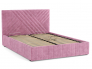Кровать Гамма 1600 с основанием велюр тенерифе розовый