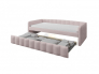 Кровать Молли 900 с выкатной частью вариант 5 пудра
