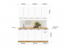Кухонный гарнитур Валерия 1800 мм МДФ Вотан/Белый