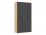 Шкаф 3-х створчатый 1200 Сильвия Браш Графит, Дуб Крафт