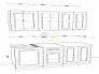 Кухонный гарнитур 7 Белый Вегас 1500 мм