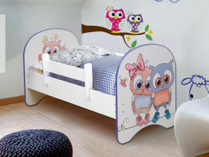 Кровать детская с фотопечатью без ящика Совята 800*1600
