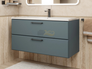 Тумба с раковиной Uperwood Foster серый графит 100 см