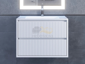 Тумба с раковиной Uperwood Next Premium белая 2 ящика 70 см