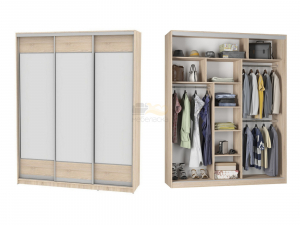 Шкаф-купе Белла B-220х180х60-3 (D8D8D8)