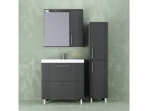 Комплект для ванны напольный Альба 80 антрацит