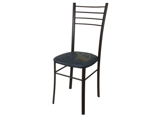 Стул Лайт ДХ-5 на коричневом каркасе обивка черный